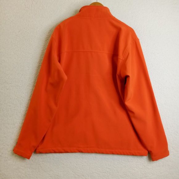 Clemson Jacket Fleece-lined Mens Large Full Zip Polyester Russell Orange - Picture 6 of 9